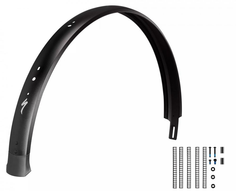 Specialized Vado S Schutzblech hinten 650B Aluminium 65mm - mit Halterung für Garmin Radar & Kennzeichenhalter