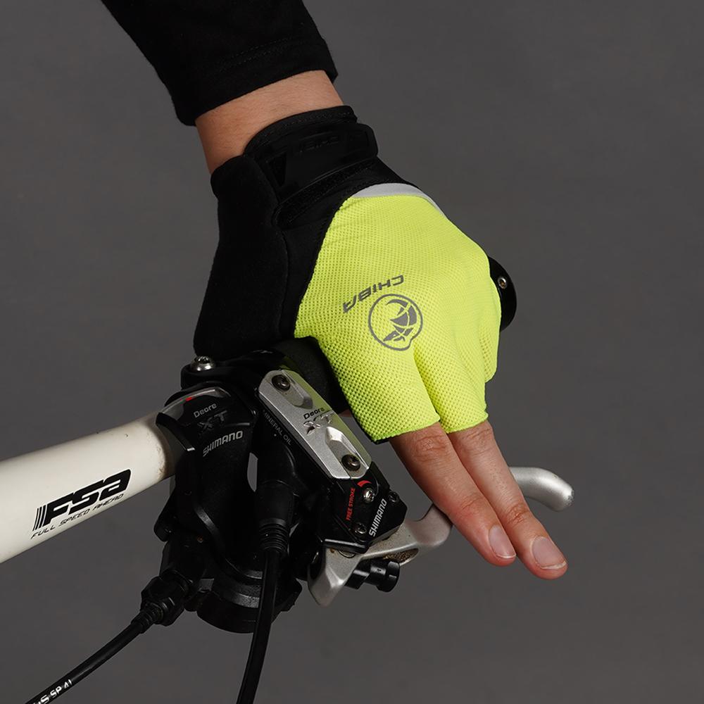 CHIBA Sport - Radhandschuhe neongelb XXL, atmungsaktiv & gepolstert
