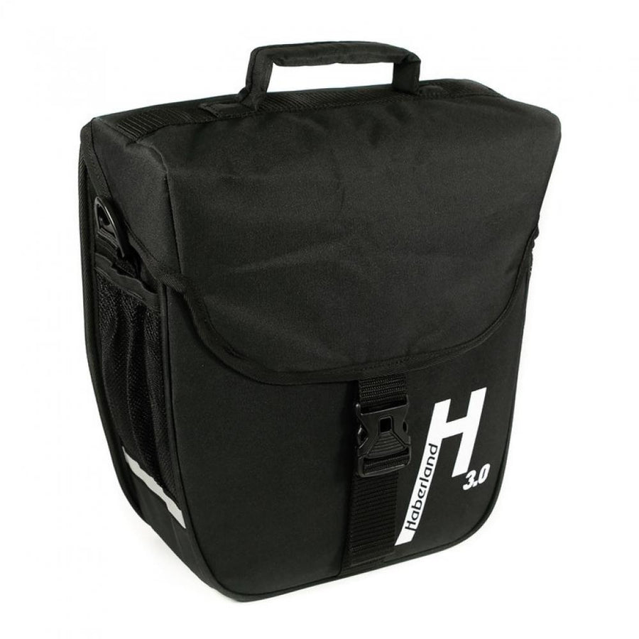 Haberland Einzeltasche 14l Basic 3.0 schwarz - praktische Gepäckträgertasche mit klappbarem Volumen