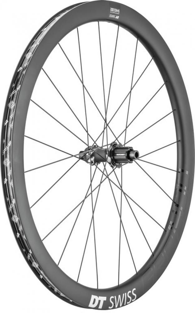 DT Swiss Laufrad GRC 1400 Spline Disc 622 x 24 mm schwarz - aerodynamisches Carbon-Gravel-Hinterrad