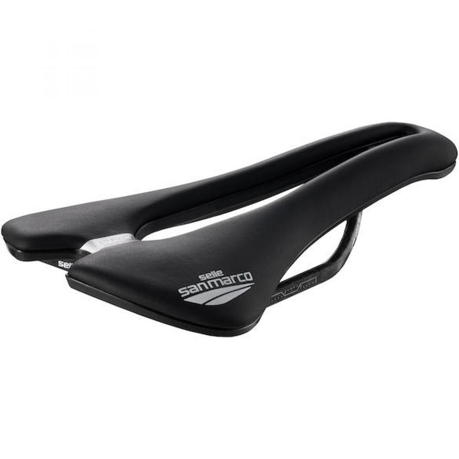 Selle San Marco Sattel Aspide Short Carbon FX Pro Series 140 x 255 mm Schwarz - maximaler Race-Comfort