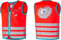 Wowow Sicherheitsweste Crazy Monster Jacket für Kinder Größe XS rot