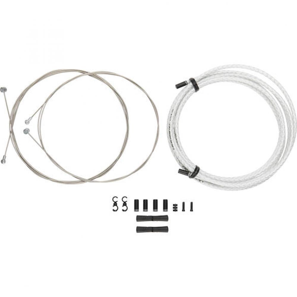 Jagwire Bremszugset Universal Sport 3000 mm Weiß geflochten - sanfte, kraftvolle Bremsperformance