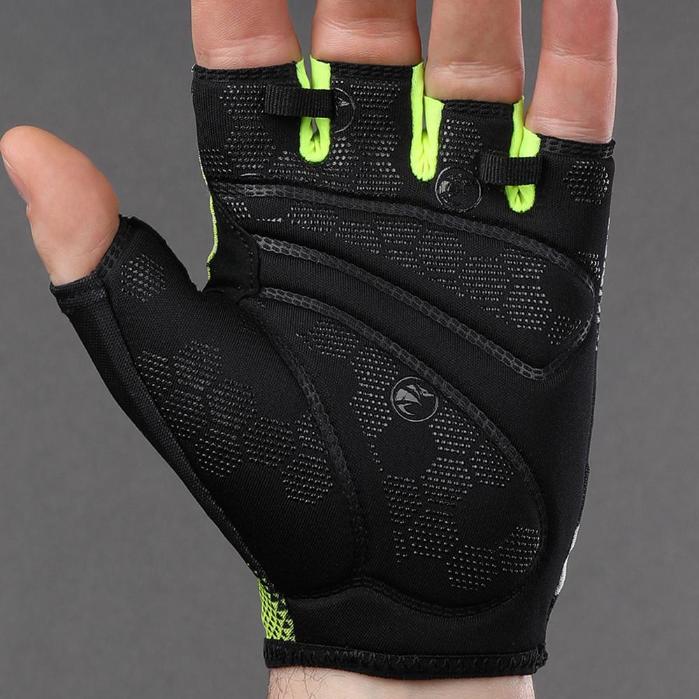 CHIBA Solar II - Radhandschuhe schwarz/neongelb, kurzfinger, atmungsaktiv, Größe M
