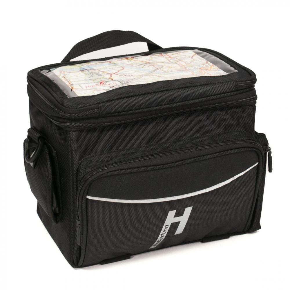 Haberland Lenkertasche 10l Max Plus schwarz - geräumige Lenkertasche mit KLICKfix