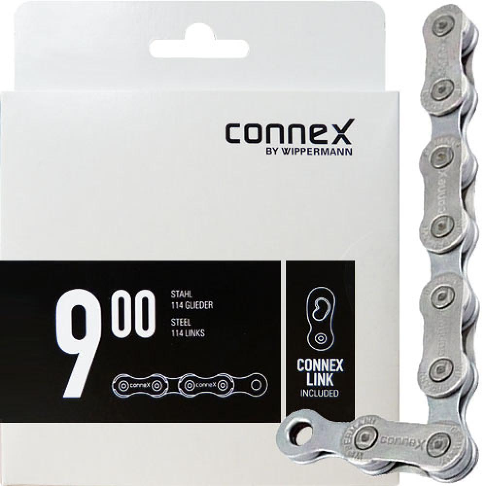 Connex Wippermann Kette 900 9-fach, 114 Glieder, Stahl, mit Connex Link in Originalverpackung.