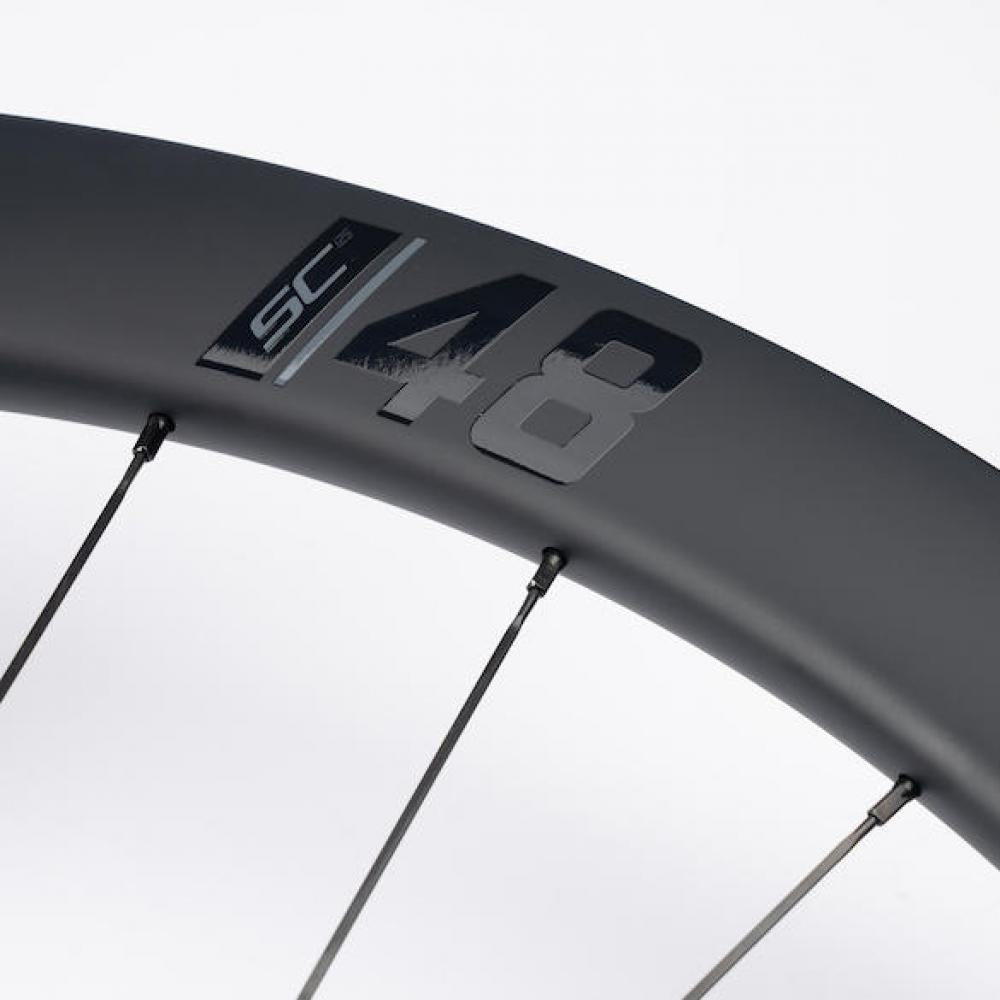 Vision Laufradsatz SC 48 i25 Disc 622x25x48 mm Schwarz - aero-optimierter Carbon-Allrounder