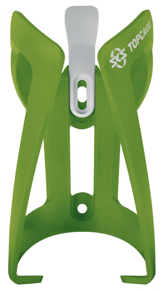 SKS Topcage Flaschenhalter grün, leichter und flexibler Kunststoffhalter, geeignet für 1,5-Liter-PET-Flaschen, verstellbarer Fanghaken für sicheren Halt
