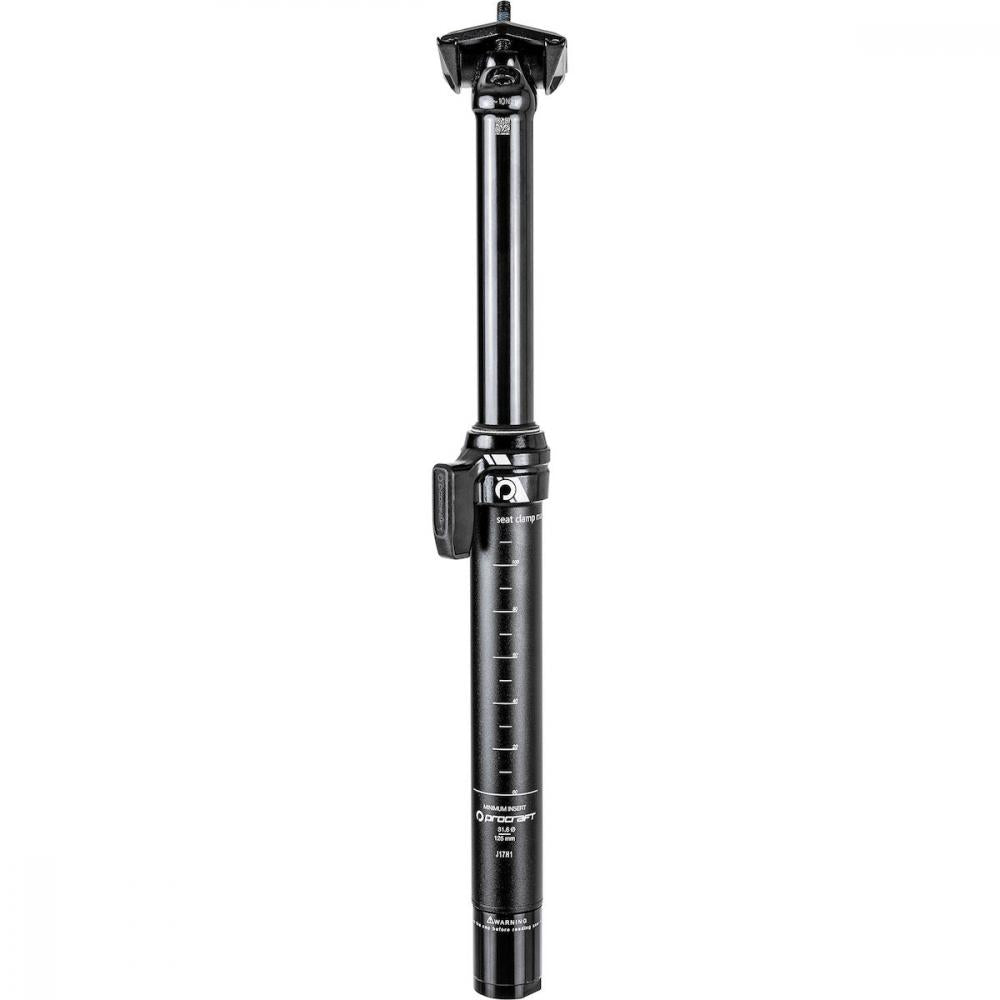 Procraft Vario-Sattelstütze D-SP.R 31,6 x 400 mm Schwarz - absenkbare Seatpost mit 125 mm Travel