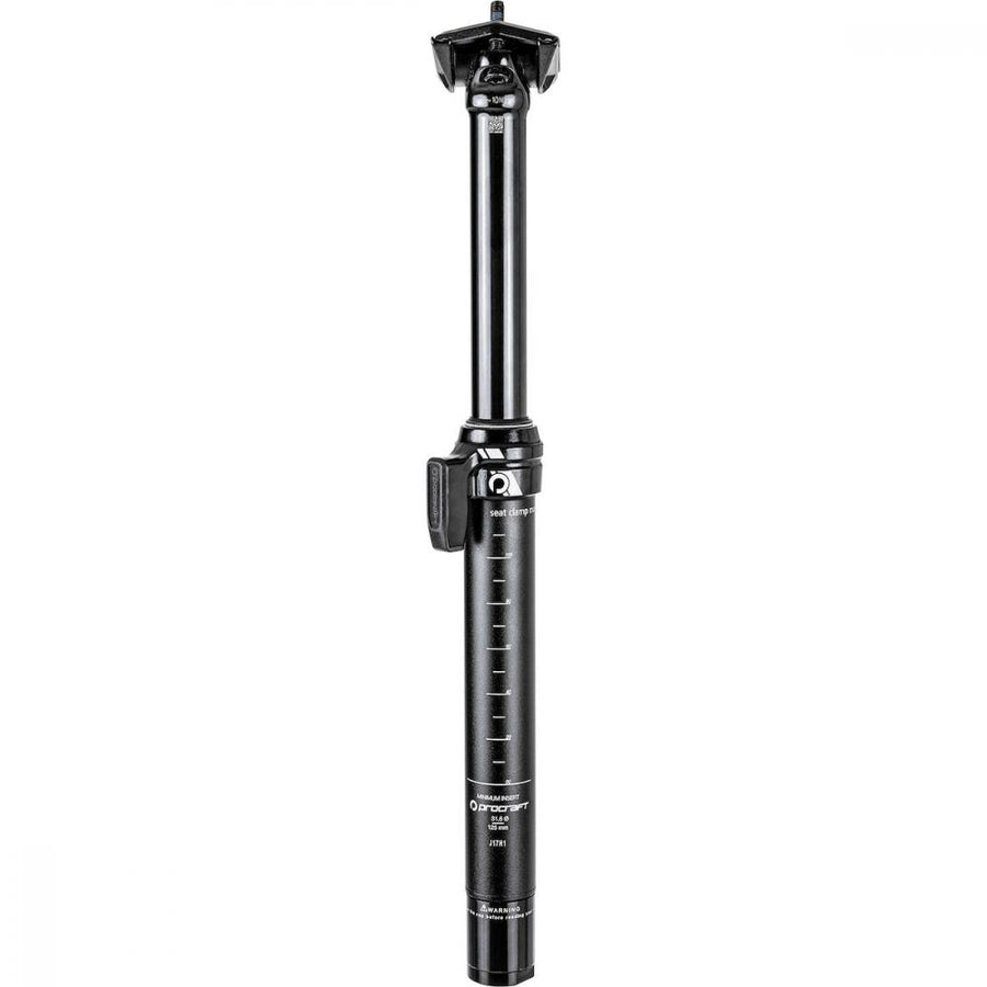 Procraft Vario-Sattelstütze D-SP.R 31,6 x 400 mm Schwarz - absenkbare Seatpost mit 125 mm Travel
