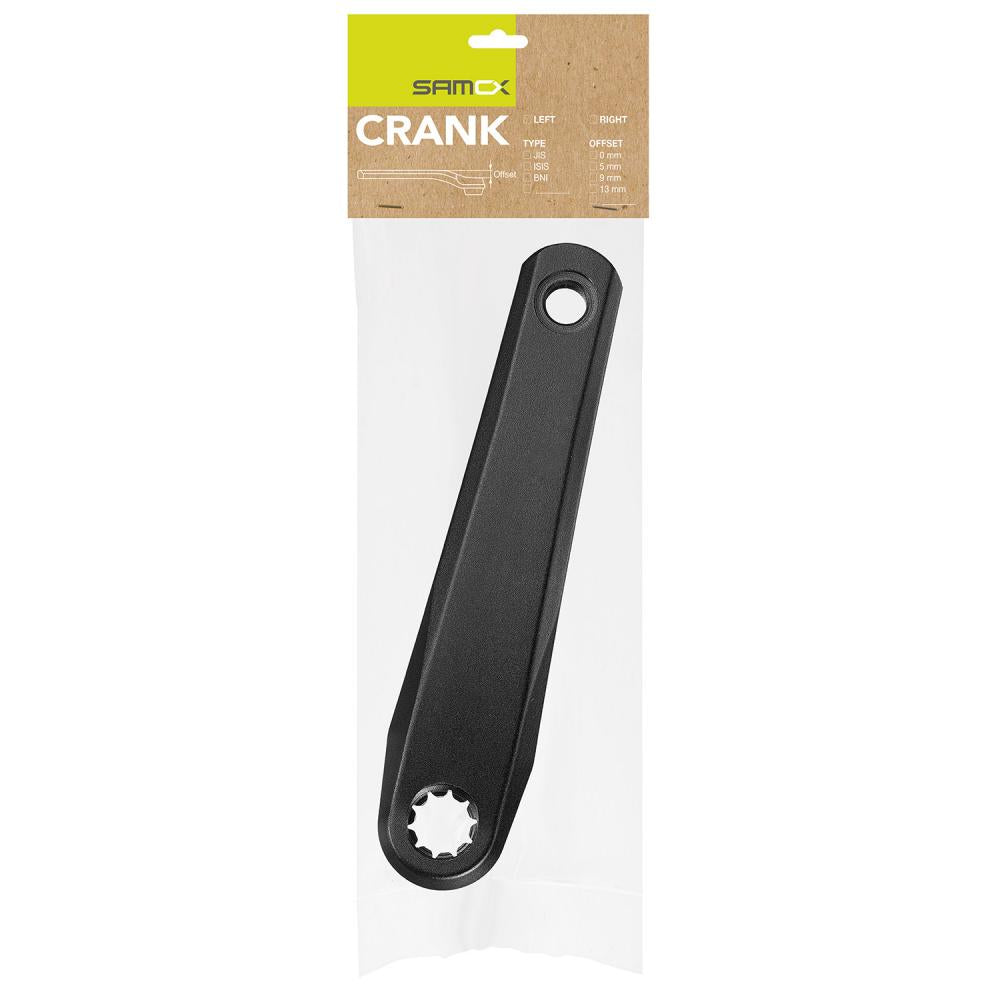 E-bike Kurbel Links 170mm Isis Für Bosch Gen1/2/4 & Brose, Alu Schwarz, 13mm Offset, Max. 130kg
