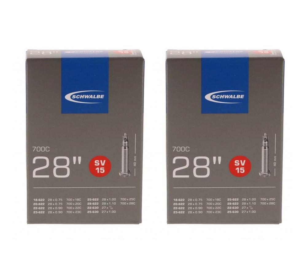 Schwalbe 2x Schlauch SV15 28x0.75-1.10" (18/28-622/630) - 28 Zoll SV 40mm