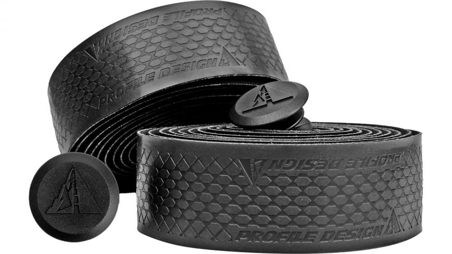 Profile Design Grip-It Lenkerband Schwarz 200 cm PU-Material, geprägtes Muster für verbesserten Grip, hohe Dämpfung, selbstklebend, 53,8 g