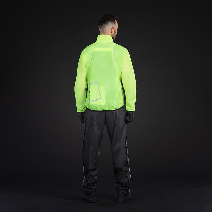 CHIBA Race Performance Jacke - wasserdicht, winddicht, atmungsaktiv, neongelb, Größe L
