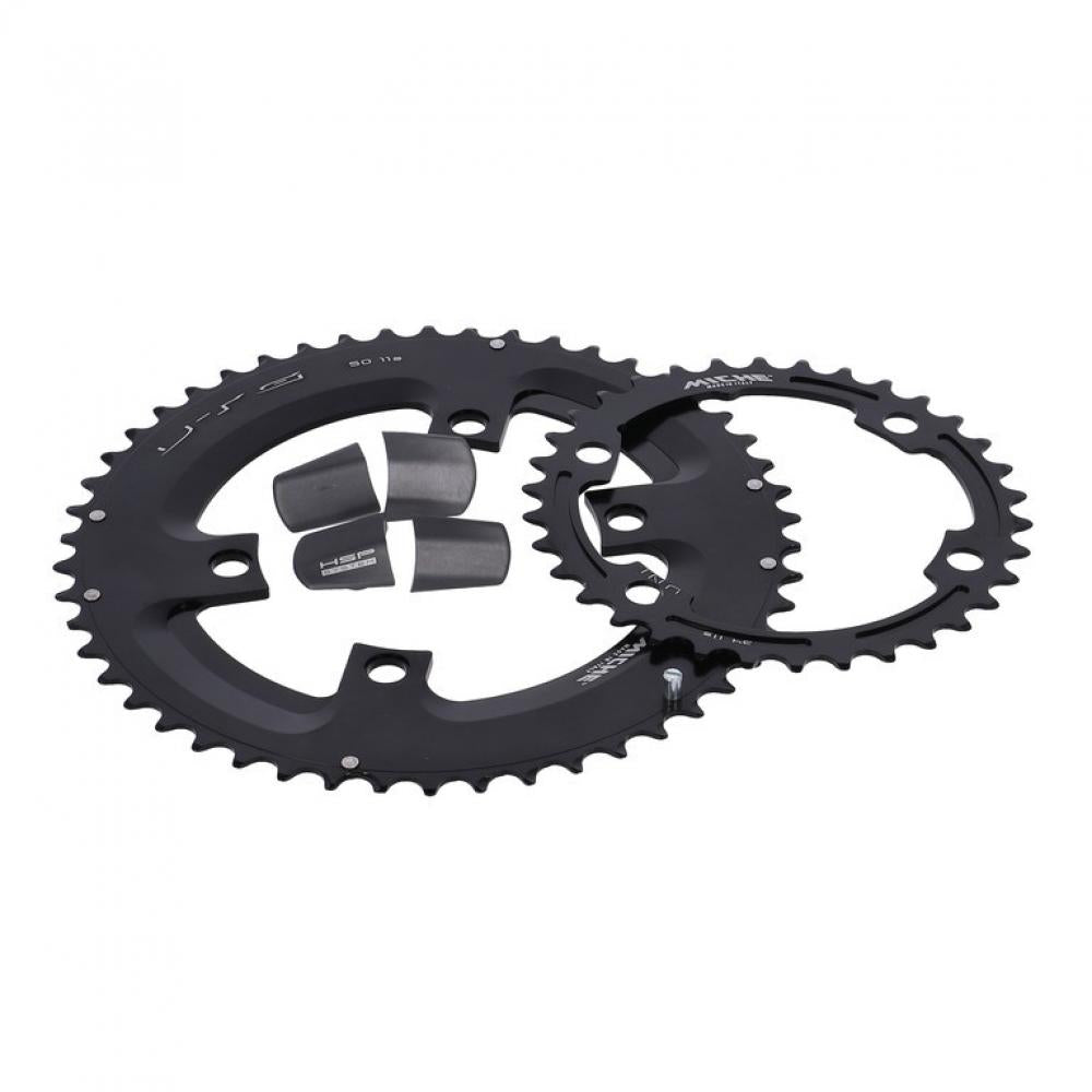 Miche Kettenblatt Kit Super11 UTG Shimano Ultegra 6800 34/50 Zähne, schwarz.