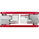 Procraft Werkzeug Mini Advanced 5 Funktionen Rot/ Silber - ultrakompaktes Fahrrad-Multitool