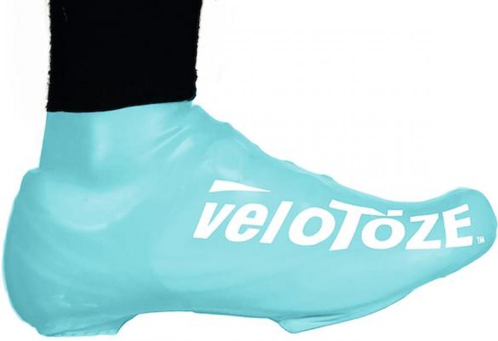 VeloToze Überschuh kurz blau S/M - wasserdichter, aerodynamischer Fahrrad-Überschuh