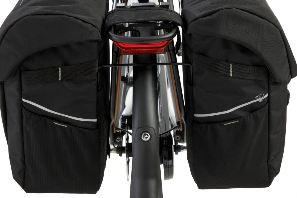 New Looxs Doppelpacktasche Vigo Double Black Green 2x 18 l Black - vielseitiger Gepäckträger-Allrounder