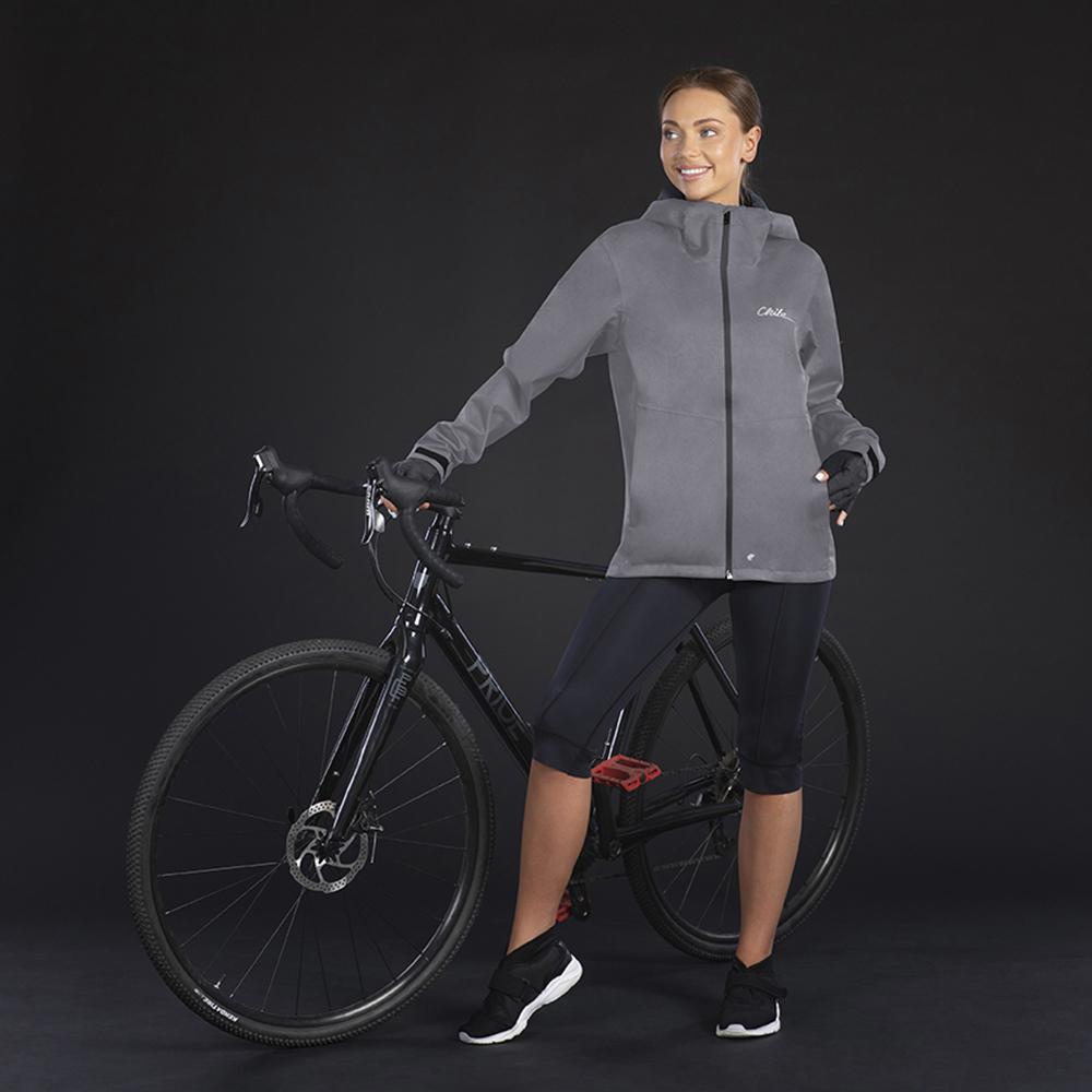 CHIBA Rainjacket Damen - wasserdicht, atmungsaktiv, XXL, hellgrau