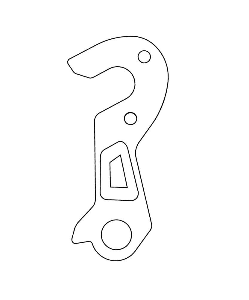 MARWI Schaltauge GH-287 inkl. Schrauben für Cube Litening C:62/C:68, Aluminium, silber