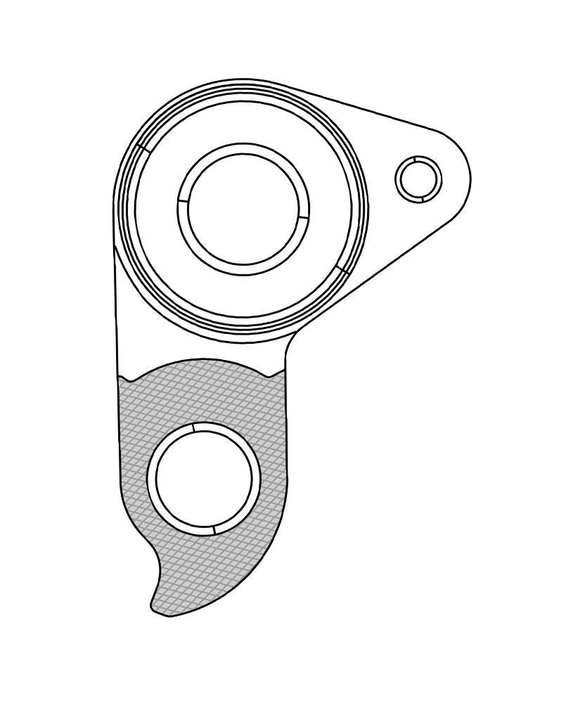 Marwi Schaltauge GH-307 aus Aluminium für Stevens Arcalis, Comet, Prestige, Vapor, Ventoux, Gavere, Izoard (2018-2020) M12x1.
