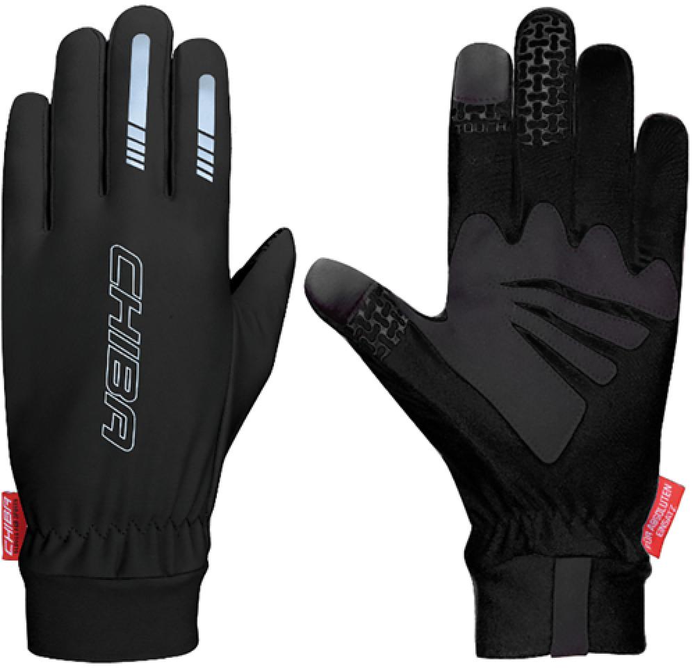 CHIBA Thermofleece - Radhandschuhe schwarz XL, atmungsaktiv mit Touchfinger