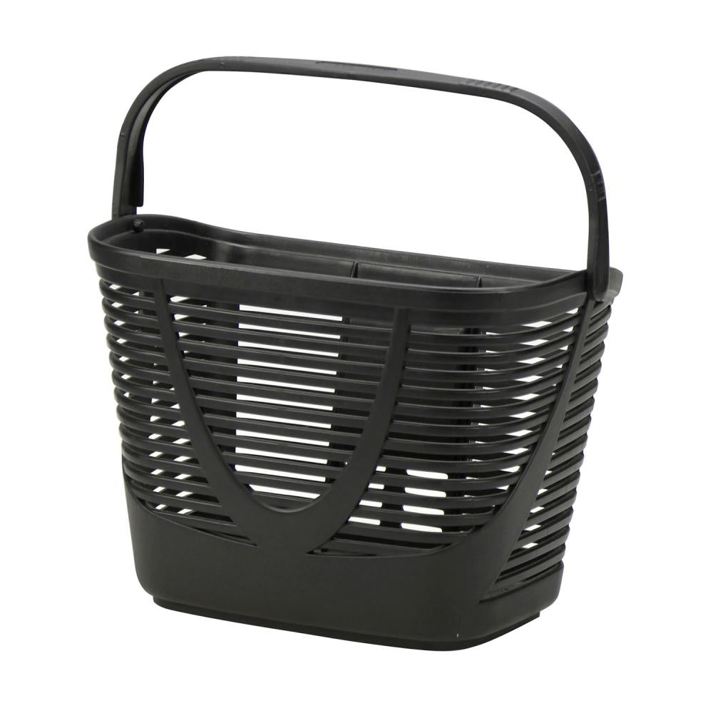 KLICKfix Fahrradkorb Lamello Mini - Lenkerkorb aus Polypropylen - 12 Liter - 32 x 24 x 22 Zentimeter - schwarz - ohne Adapter