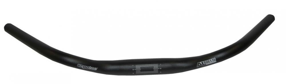 Ergotec Lenkerbügel Stuttgart Alu 31,8mm 600mm schwarz 52° gebogen für Fahrräder.
