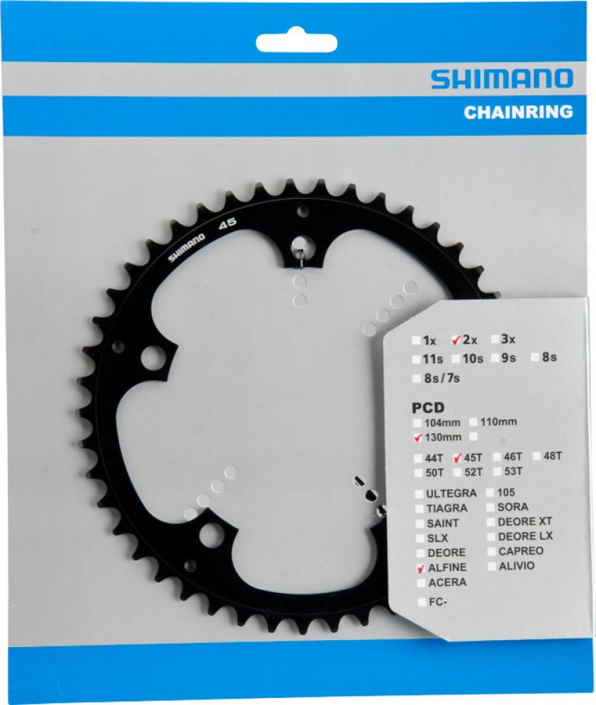 SHIMANO Kettenblatt ALFINE FC-S501 Kettenblatt - 45 Zähne, Schwarz