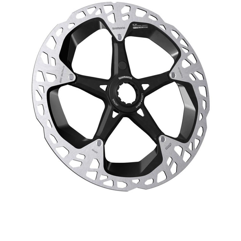 SHIMANO Bremsscheibe RT-EM910 203 mm mit Magnetsensor - E-Bike Bremsscheibe für präzise Geschwindigkeitsmessung - Scheibenbremse