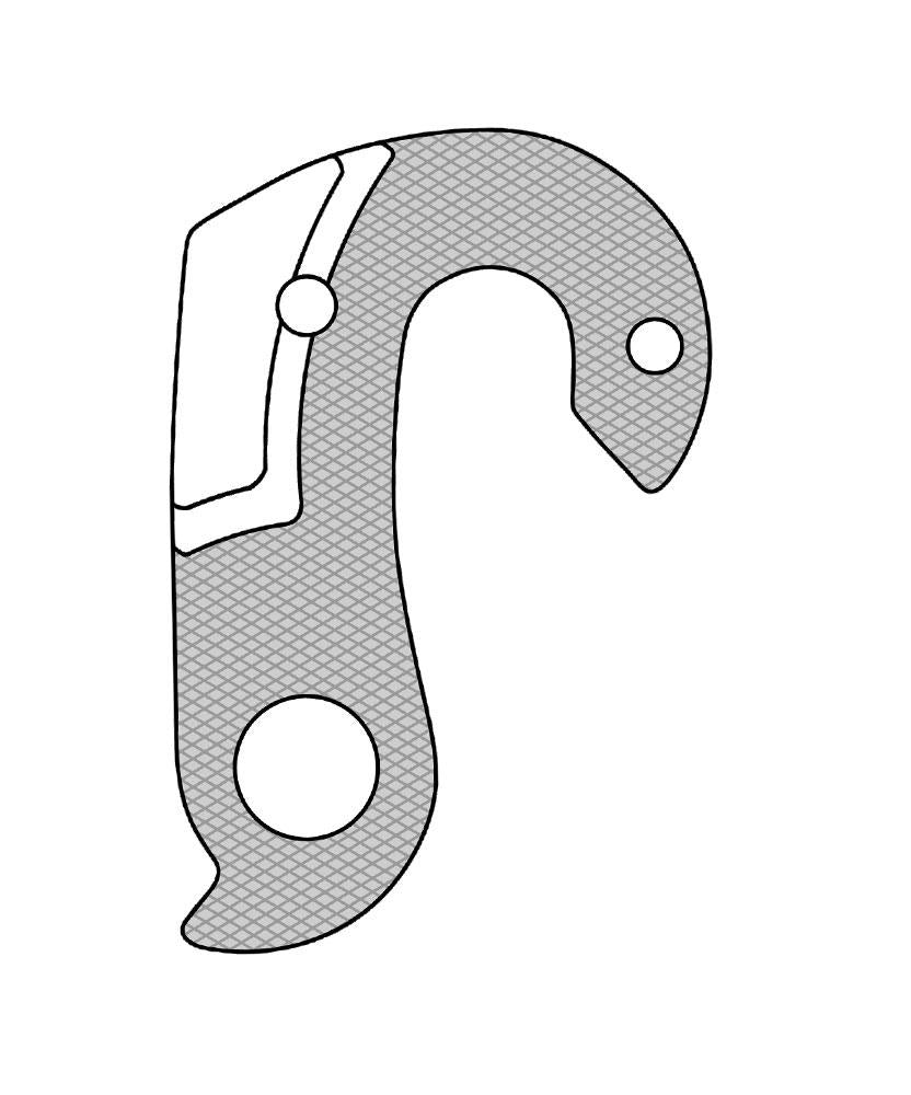 Marwi GH-268 Schaltauge inkl. Schrauben - Alu silber, passend für Decathlon, BTWIN, Rockrider