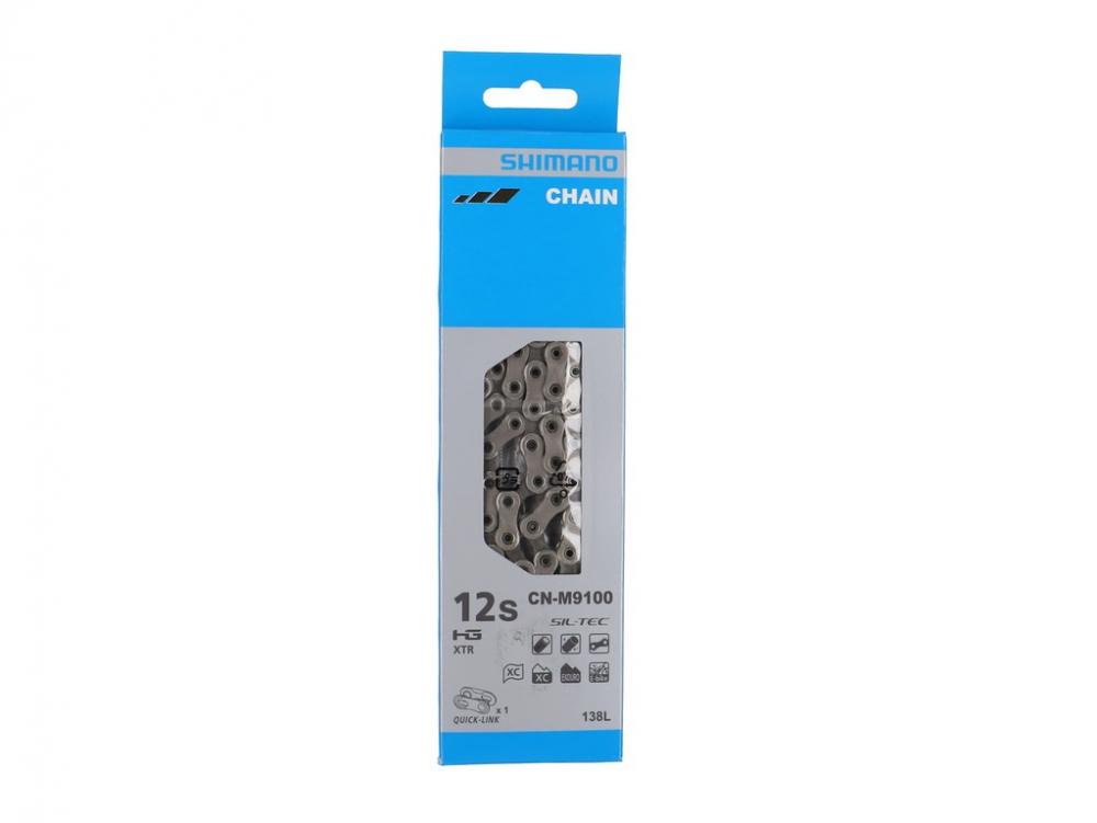 Shimano XTR CN-M9100 12-fach Fahrradkette in Originalverpackung, 138 Glieder, Sil-Tec.