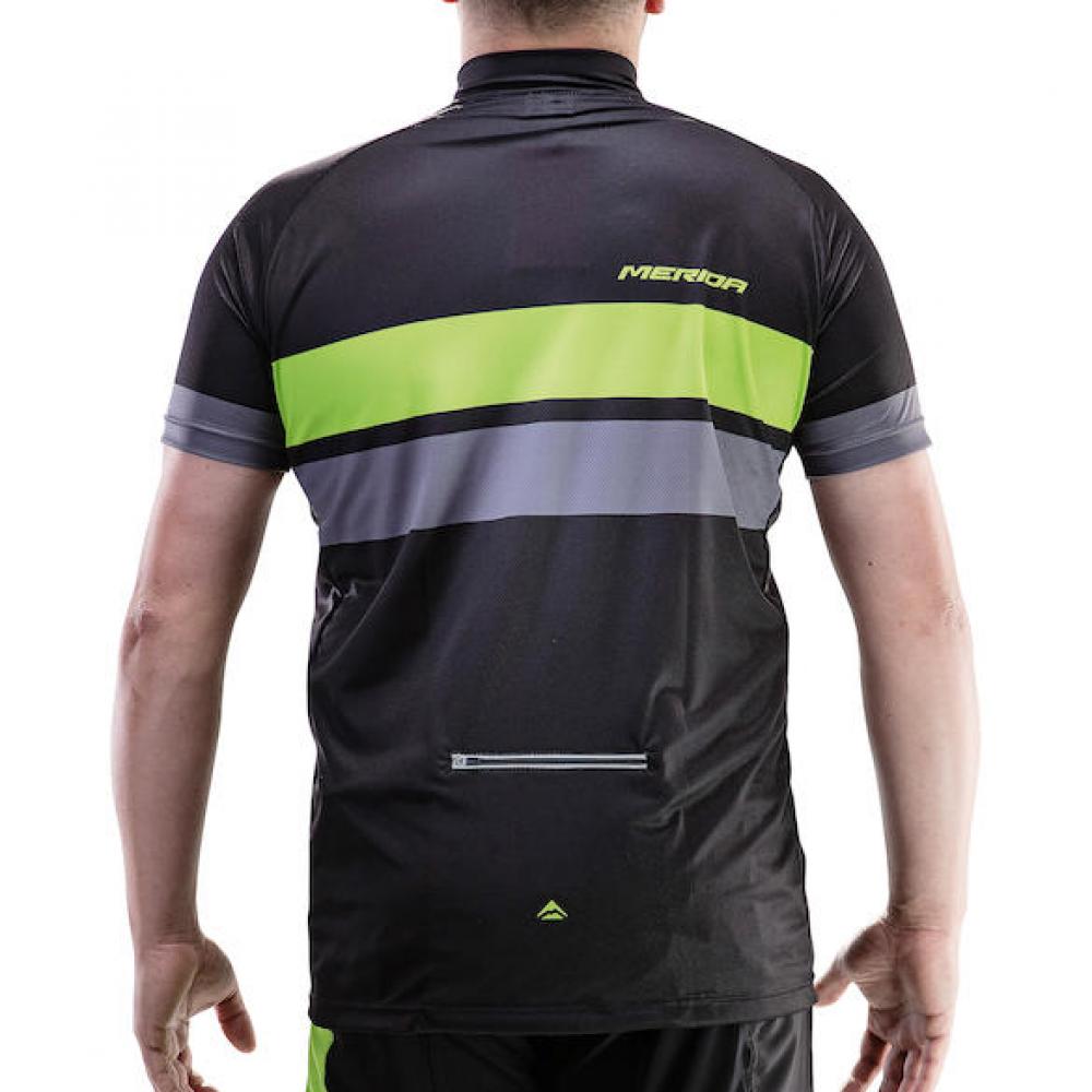 Merida Trikot ACTIVE STRIPE Herren schwarz/grün XS Schwarz/grün - atmungsaktives Fahrradtrikot