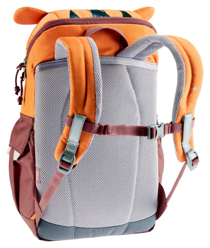 Deuter Kikki Kinderrucksack 8L - Mandarine-Redwood Robust & Reflektierend