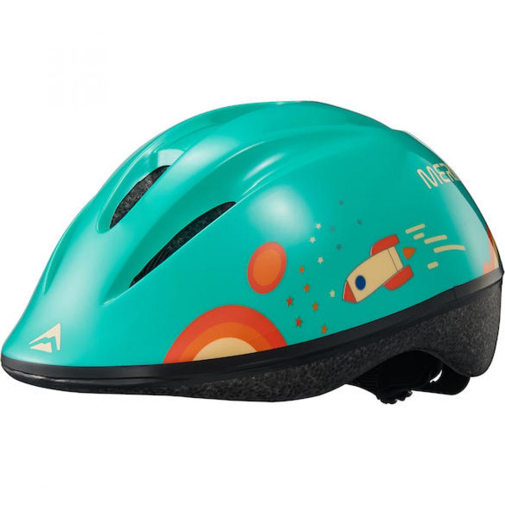 Merida Helm Matts J türkis 47-53 cm Türkis/orange - sicherer Kinder-Fahrradhelm