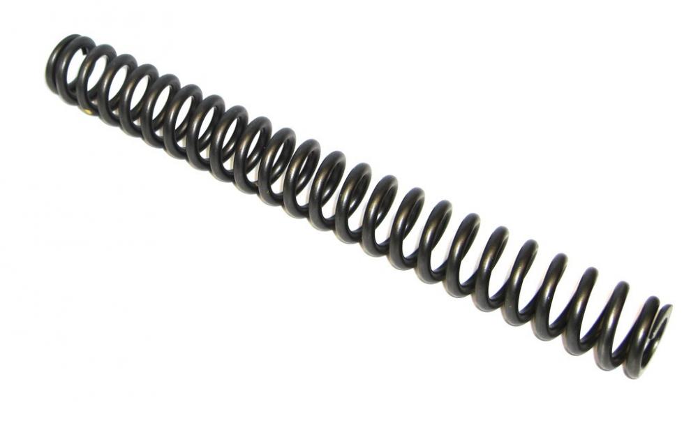 Schwarze, weiche RockShox Domain 302 Spiralfeder 11.4015.047.000 auf weißem Hintergrund