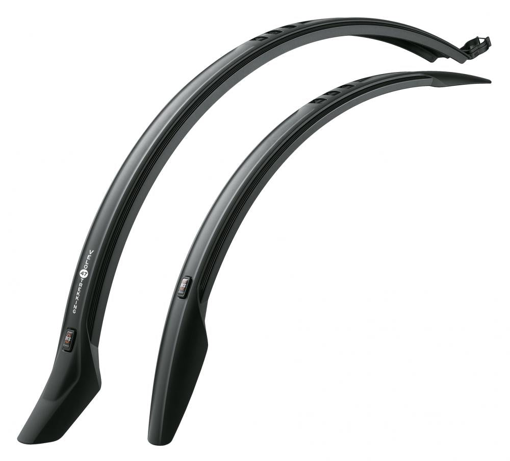 SKS Velo 47 Trekking Fahrradschutzblech-Set für 28" Fahrräder, 47 mm Profilbreite, geeignet für 38-42 mm Reifen, schlagfester Kunststoff, Universalbefestigung