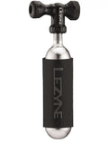 LEZYNE, Pumpen, High-End Kartuschenpumpe, CONTROL DRIVE CO2, schwarz, Aluminium, mit integr. Behälter für die CO2 Kartusche, Slip fit Kopf für SV / AV, inkl. 1x16g CO2 Kartusche mit Neoprenschutz, AV / SV, Gewicht 57g
