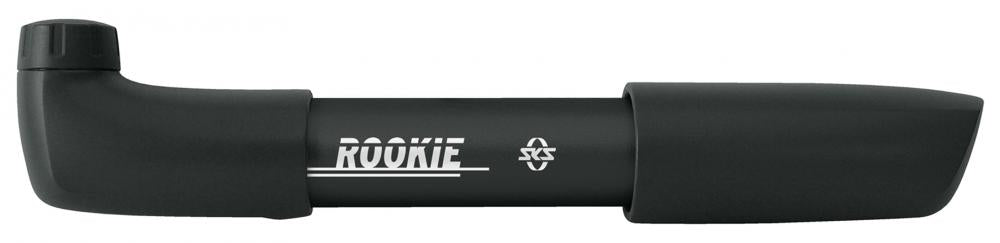 SKS Minipumpe Rookie schwarz - 225-240mm, reversibel für DV/AV/SV, kompakt und leicht. Effizientes Pumpen unterwegs. Für Rennrad, MTB und Citybike