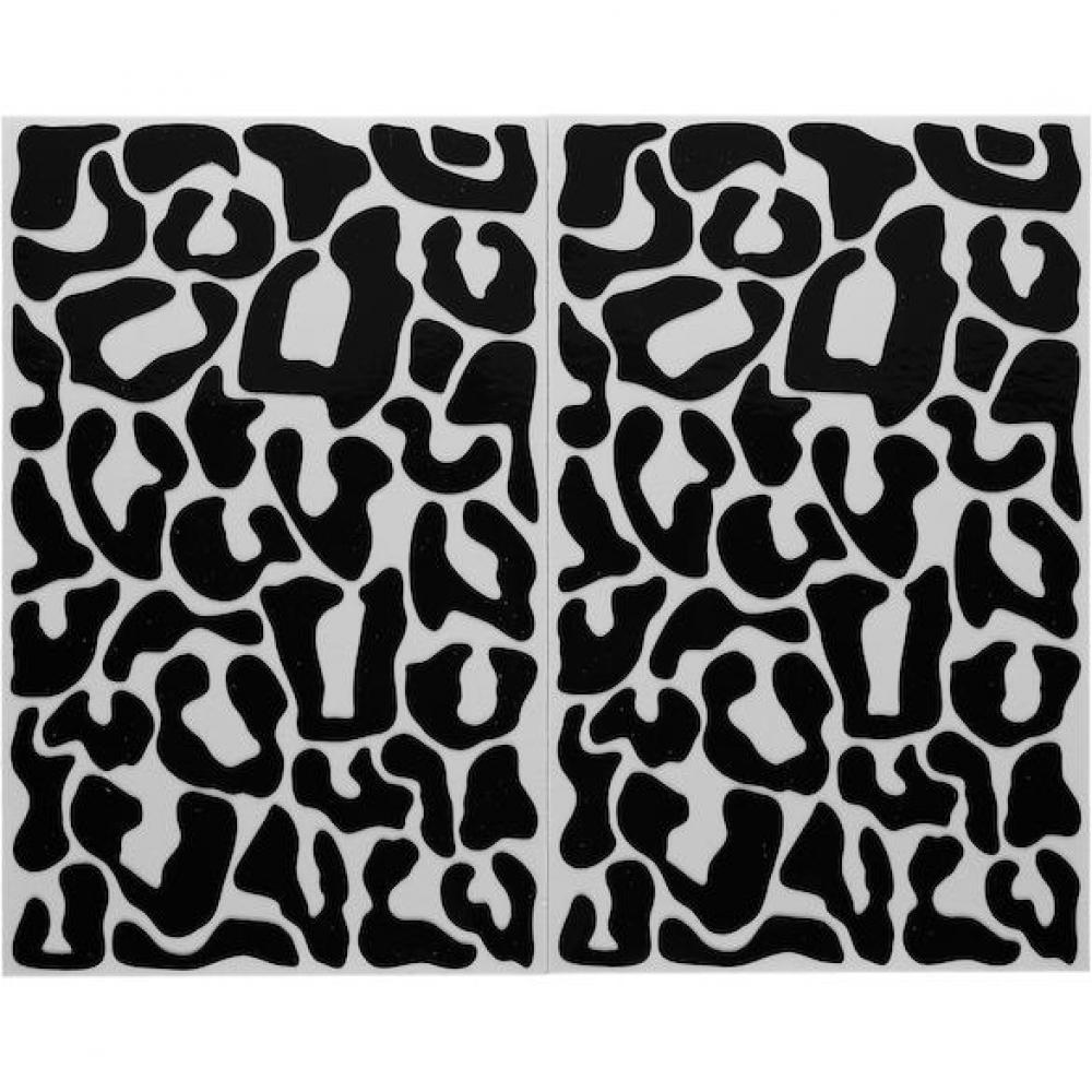 Procraft Reflektoren Sticker Set - Leopard Universal Schwarz - mehr Sichtbarkeit im Stradenverkehr