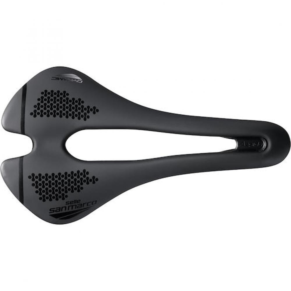 Selle San Marco Sattel Aspide Short Dynamic 139 x 250 mm Schwarz - kurzer Rennradsattel mit Komfort