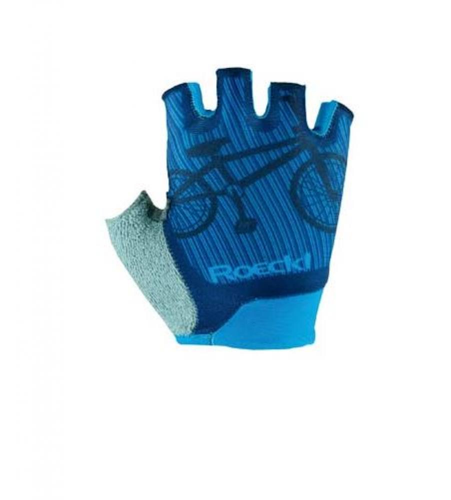Roeckl Sports Juniors Bike Fingerhandschuhe Trapani (blueprint) Größe 5