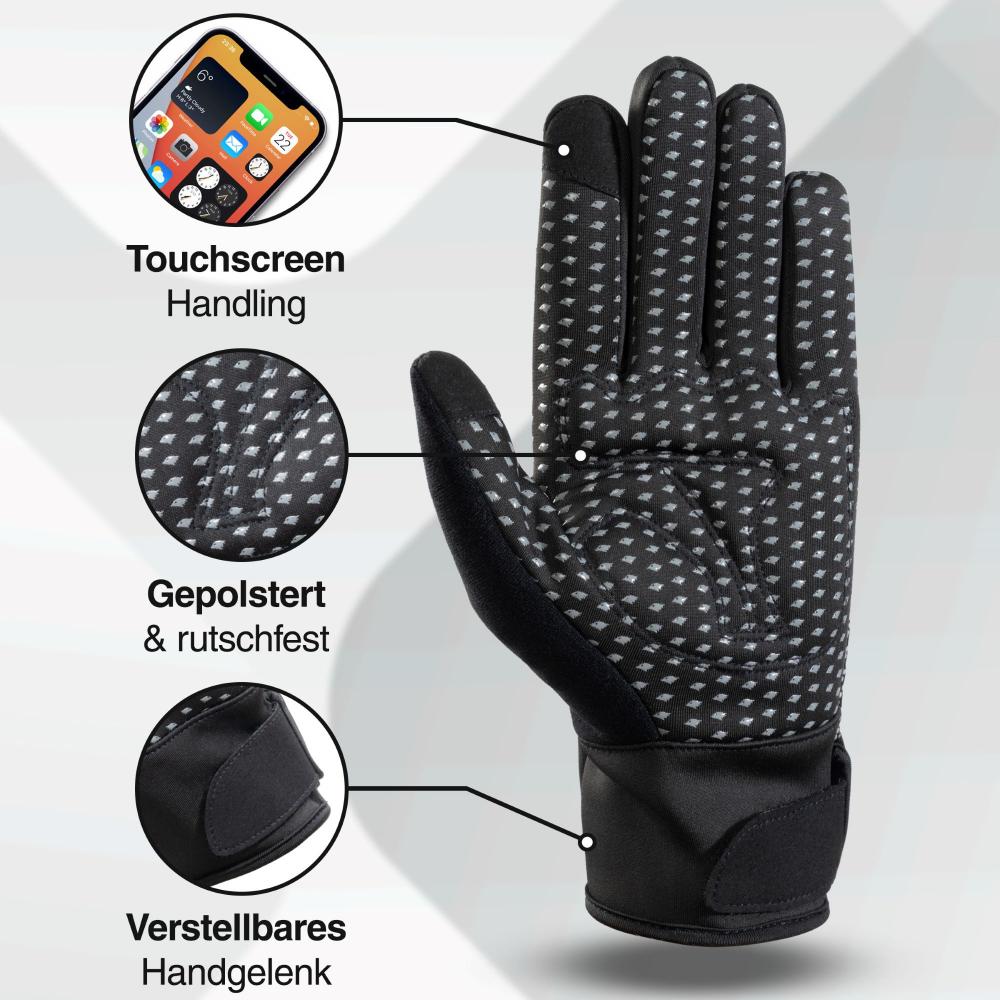 Valkental Handschuhe GloRider V2 Flex wasserfester Übergangshandschuh mit Grip XL schwarz