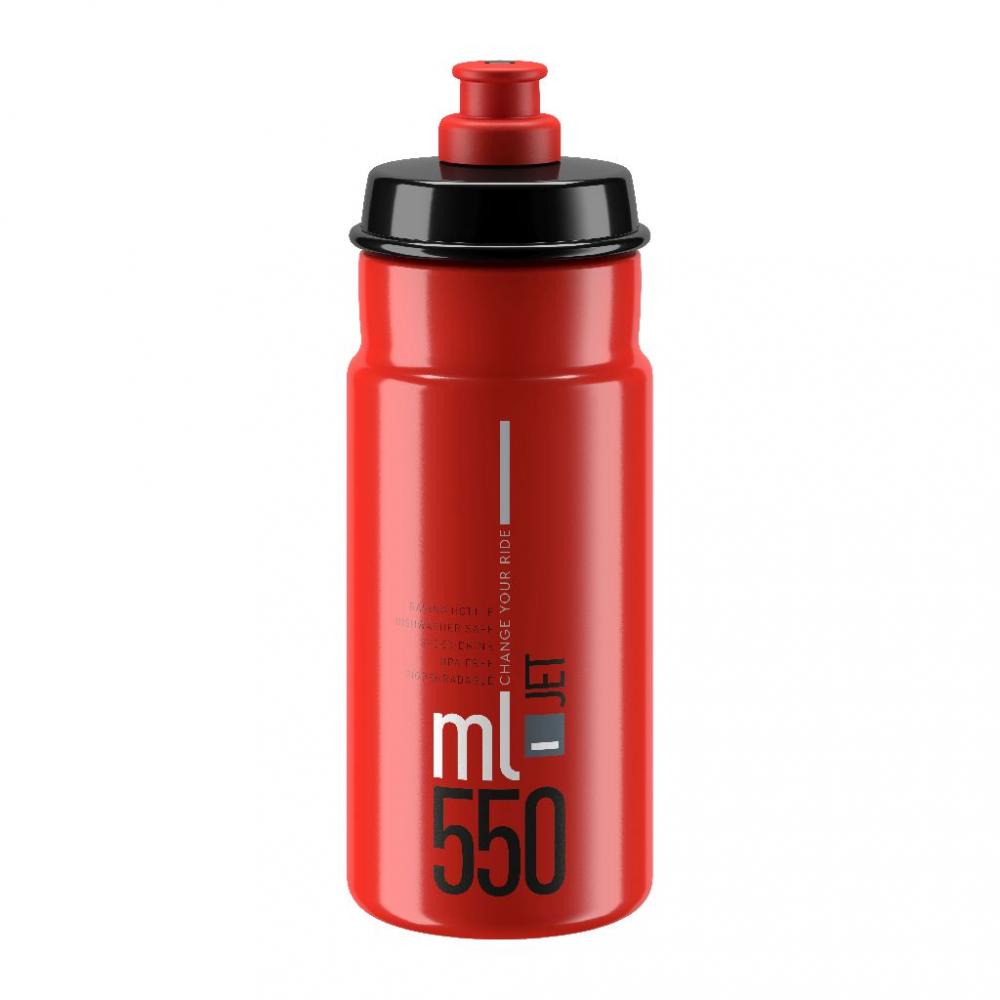 ELITE Trinkflasche JET rot schwarze Grafik Durchmesser 74mm 550ml