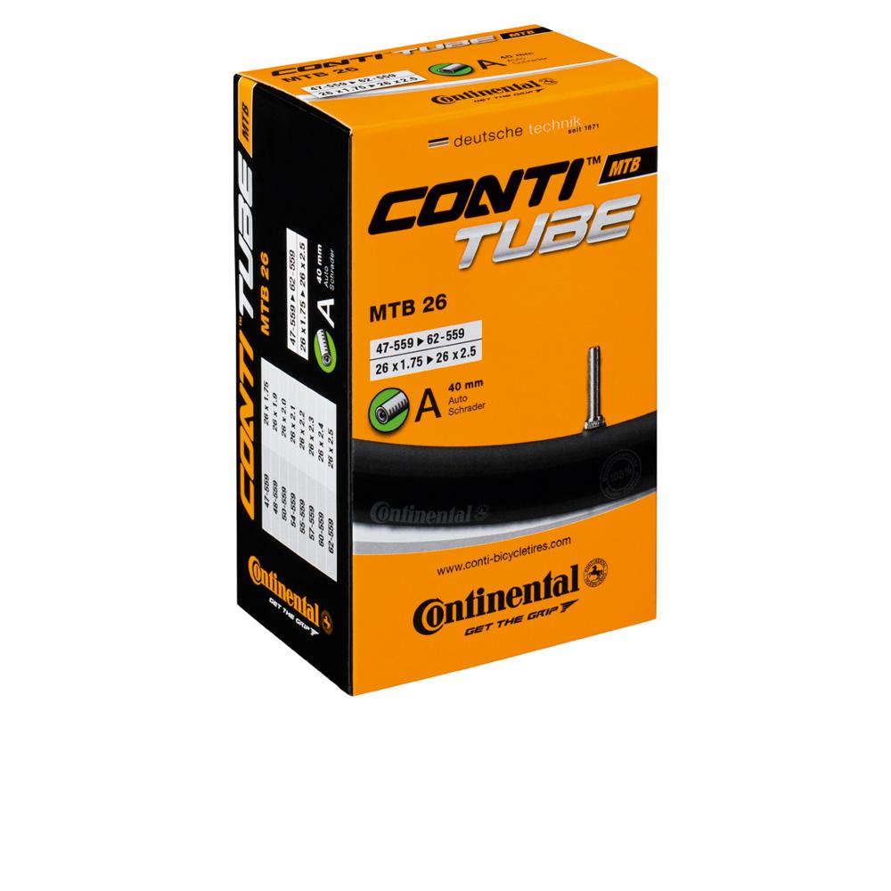 Continental MTB Fahrradschlauch 26 Zoll AV 40 mm, für Reifenbreite 47-62 mm, robust & zuverlässig