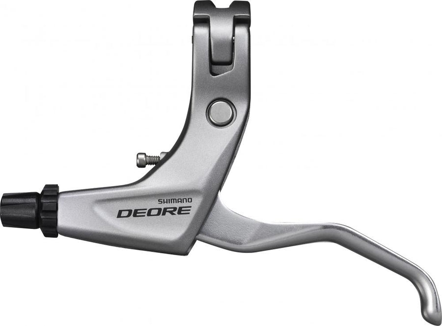 SHIMANO Bremshebel DEORE BL-T610 Bremshebel links - für V-Brakes und mechanische Scheibenbremsen, Silber