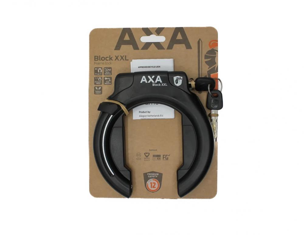 AXA Rahmenschloss Block XXL SK 12 XXL Schwarz - extra breiter
