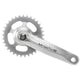 M-Wave Mighty Kettenradgarnitur 1-fach 38 Zähne - Aluminium-Kurbel 170 mm, Stahl-Kettenblatt, Vierkant-JIS, silber