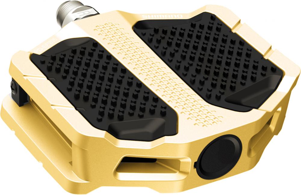 SHIMANO Pedal PD-EF205 Gold Flat Pedal - für City und Trekking, Gold