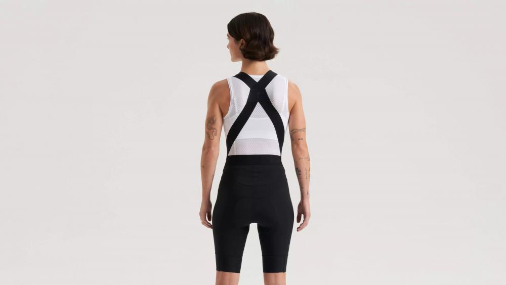 PRIME Damen Bib Short Trägerhose Schwarz Größe S - Premium Radsport Fahrradhose - Bekleidung